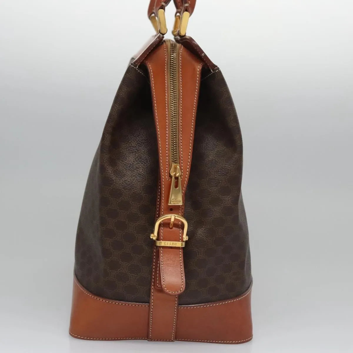 Celine Handbag Canvas, Brown, Canvas, Handbag