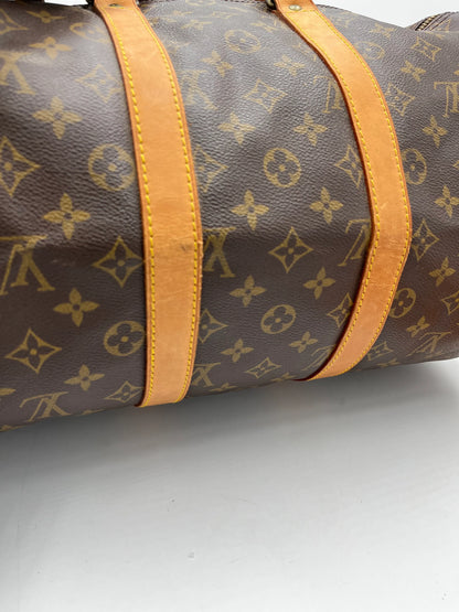 Louis Vuitton Keepall Monogram Canvas, Brown, Canvas, Travel Bag