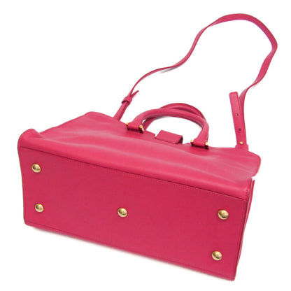 Saint Laurent Classic Y Cabas Leather, Pink, Leather, Handbag