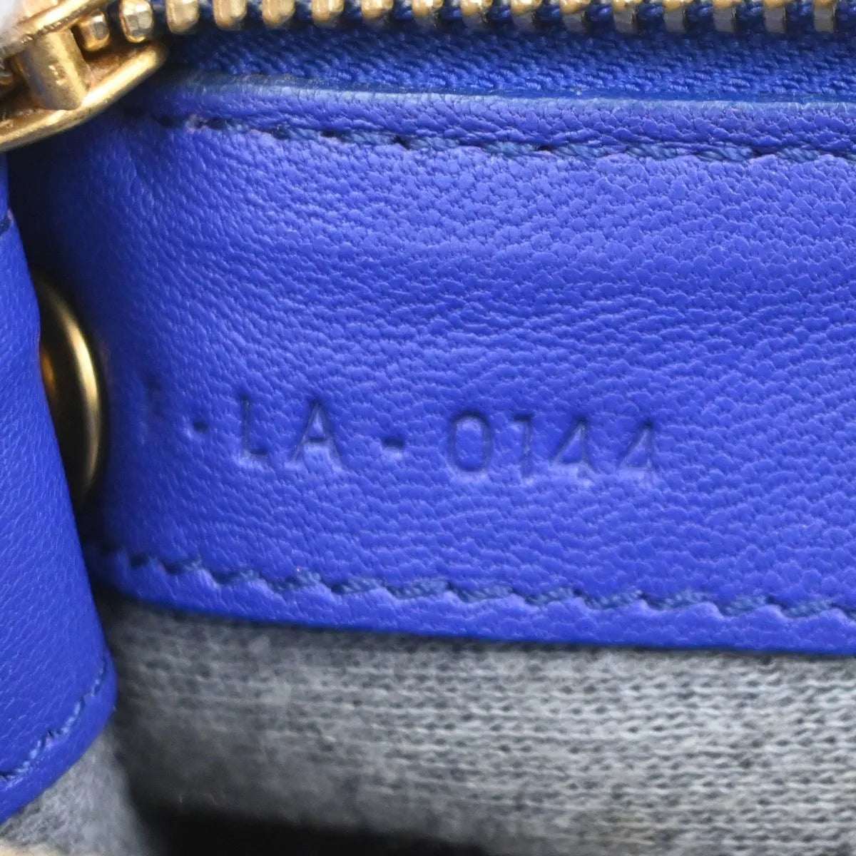 Celine Trio Leather, Blue, Leather, Shoulder Bag