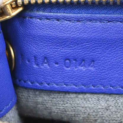 Celine Trio Leather, Blue, Leather, Shoulder Bag