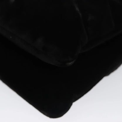 Chanel Camellia No.5 Chain Flap Velvet, Black, Velvet, Shoulder Bag
