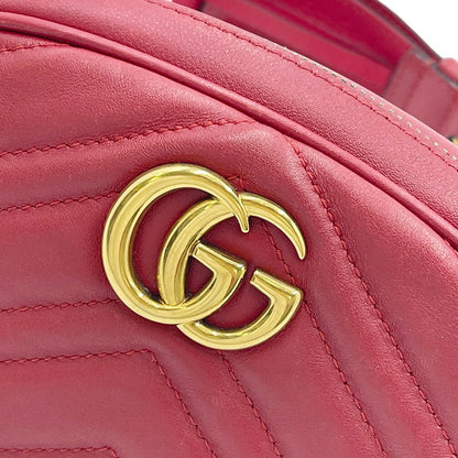 Gucci Marmont Bag Gucci Belt Quilted, Red, Leather, Clutch