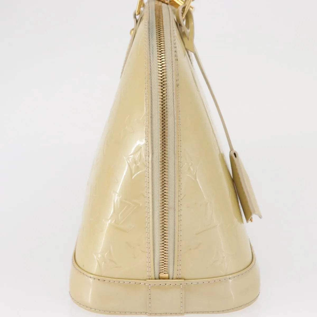 Louis Vuitton Alma Monogram Vernis, Beige, Patent Leather, Handbag