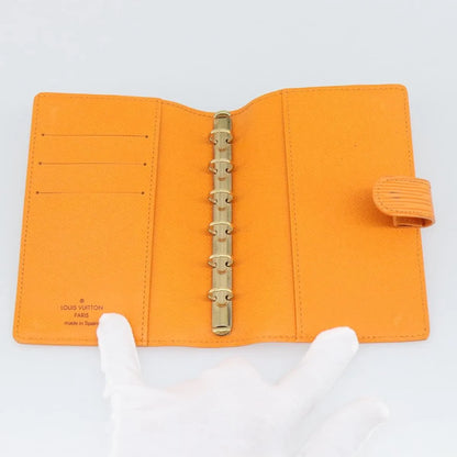 Louis Vuitton Agenda Cover Epi, Orange, Leather, Clutch