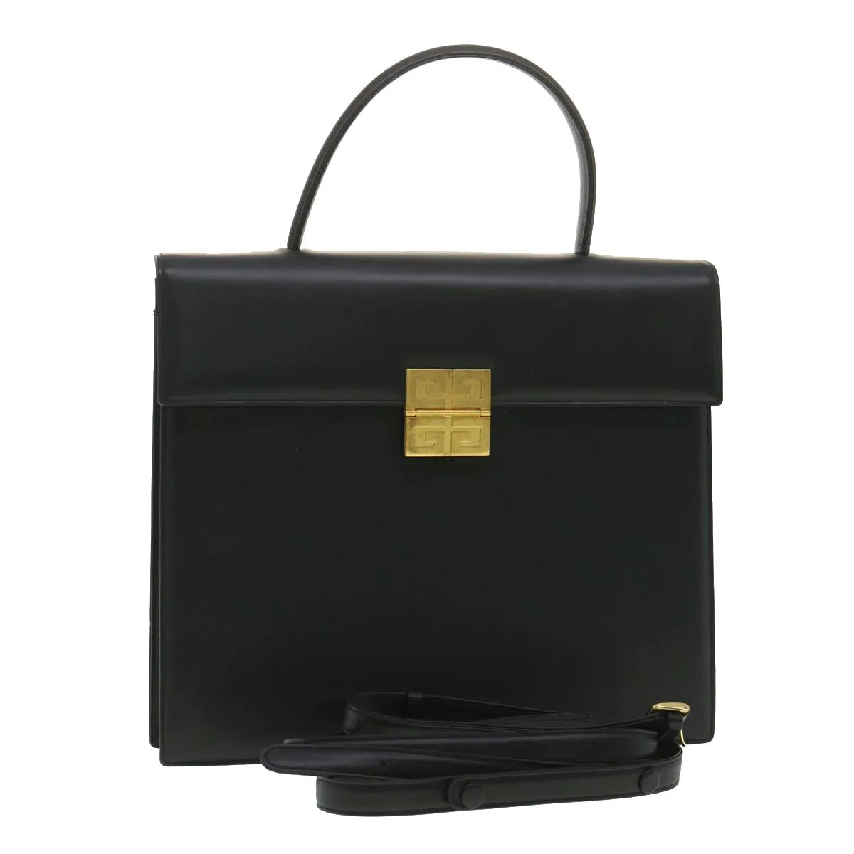 Givenchy Vintage 4G Leather, Black, Leather, Handbag
