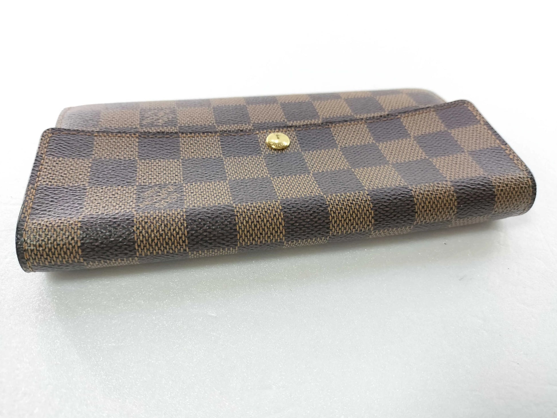 Louis Vuitton Long Damier, Brown, Canvas, Wallet