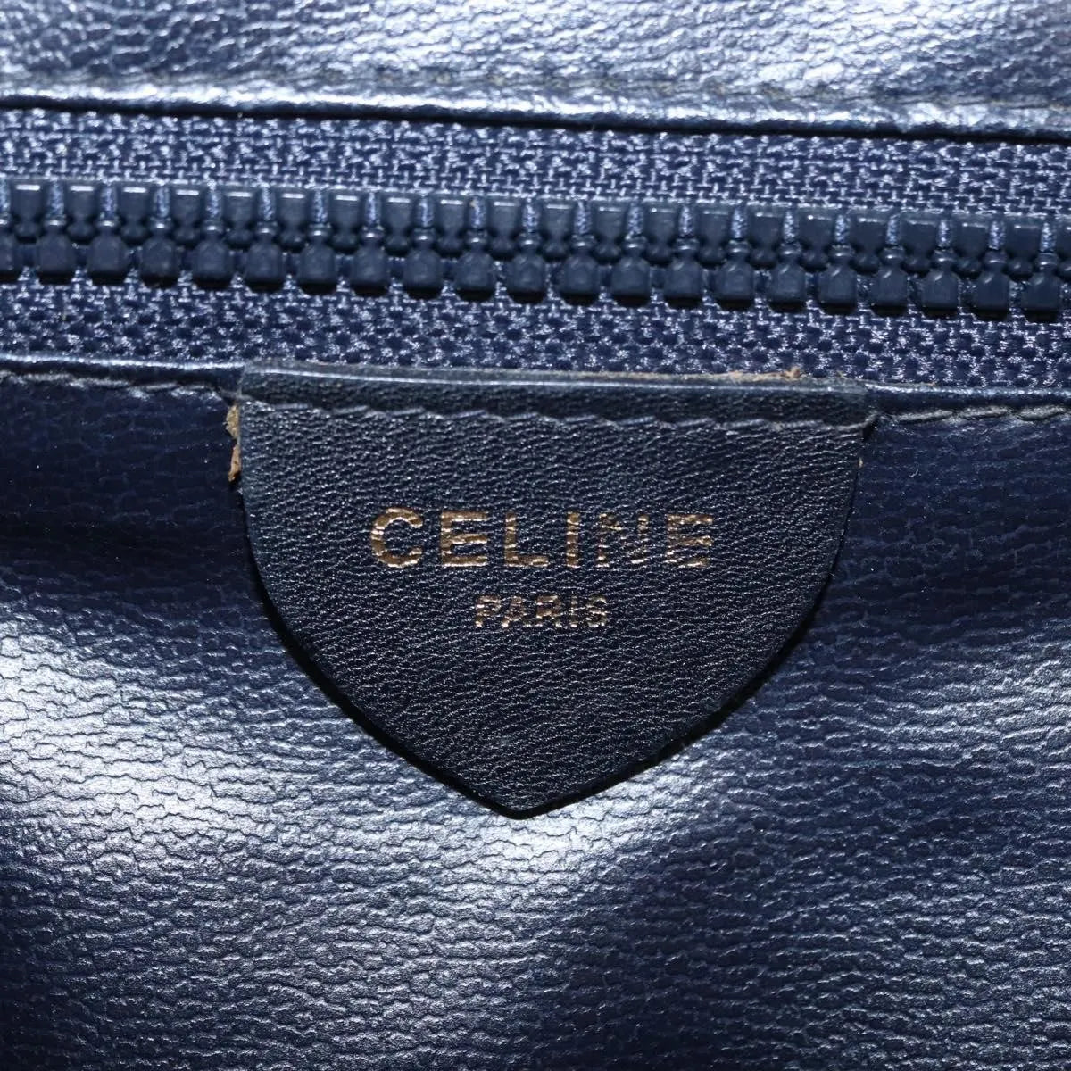 Celine Vintage Macadam Canvas and Leather, Black, Canvas, Shoulder Bag