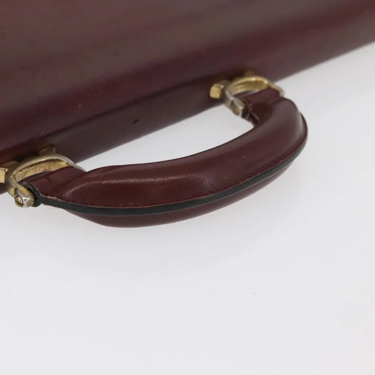 cartier Vintage must de Cartier Leather, Burgundy, Leather, Briefcase
