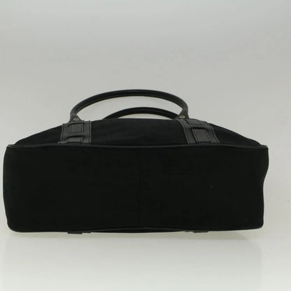 Bvlgari Vintage Canvas, Black, Canvas, Tote Bag