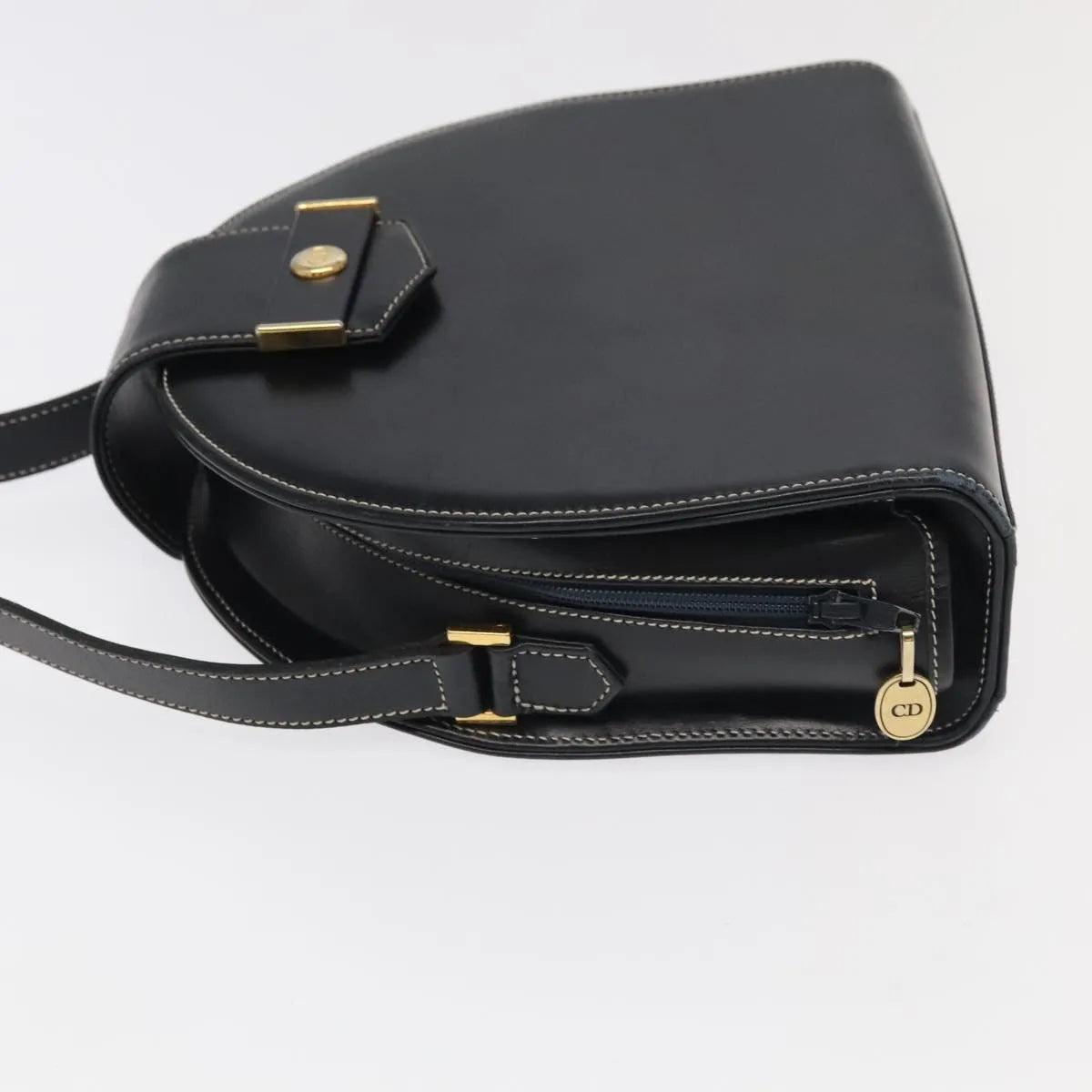 Christian Dior Vintage Leather, Black, Leather, Shoulder Bag