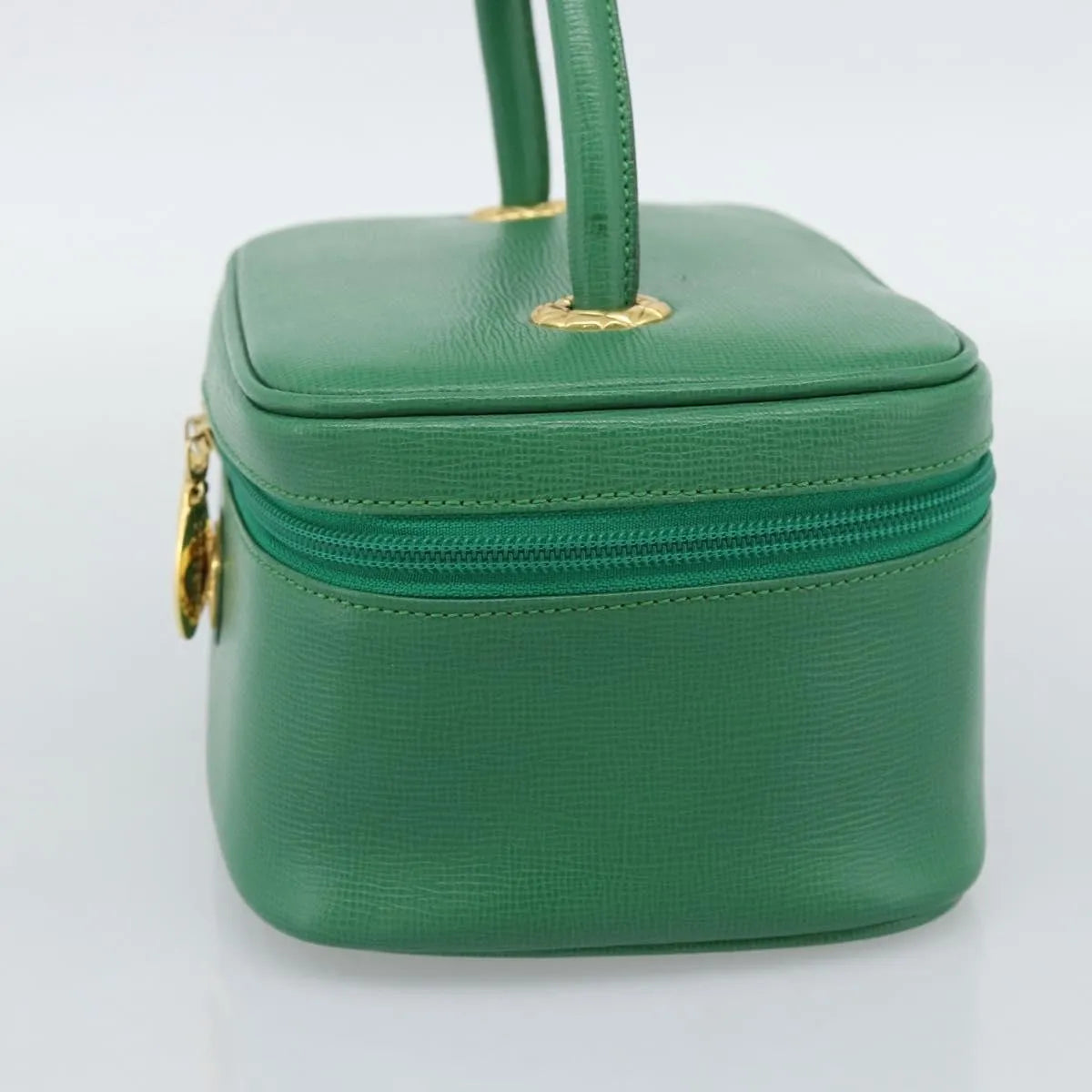 Burberry Vanity Leather, Green, Leather, Clutch