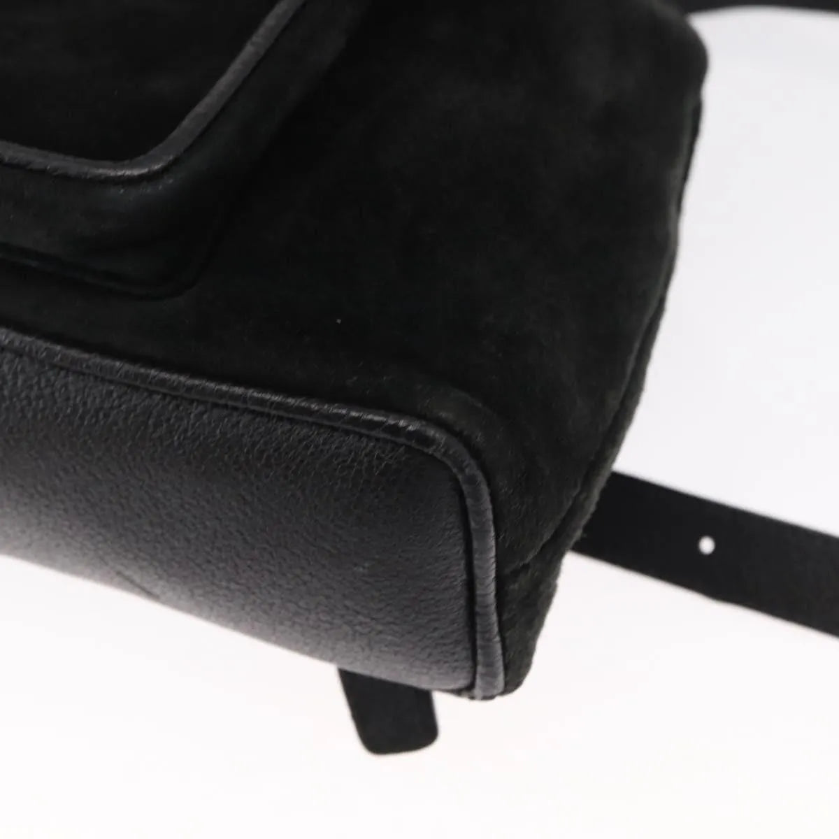 Gucci Vintage Bamboo Suede, Black, Suede, Backpack