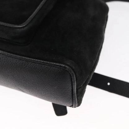 Gucci Vintage Bamboo Suede, Black, Suede, Backpack
