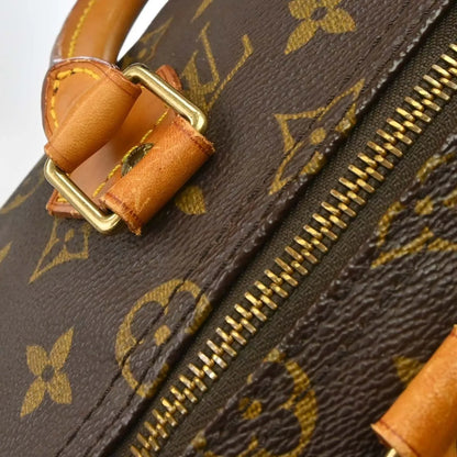 Louis Vuitton Speedy Monogram, Brown, Canvas, Handbag