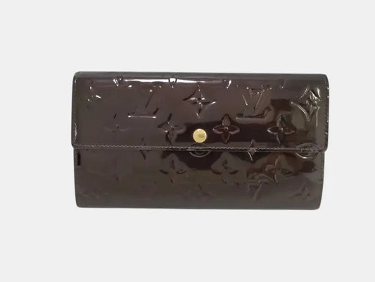 Louis Vuitton Portefeuille Sarah Patent Leather, Burgundy, Patent Leather, Wallet