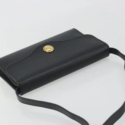 Christian Dior Vintage CD Flap Leather, Black, Leather, Shoulder Bag