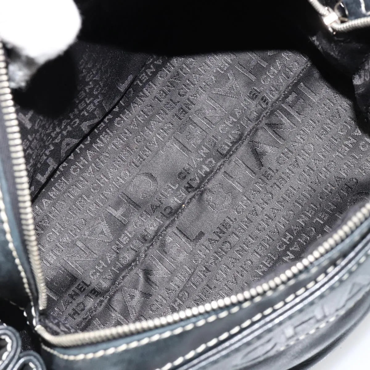 Chanel CC Shoulder Bag Leather, Black, Leather, Handbag