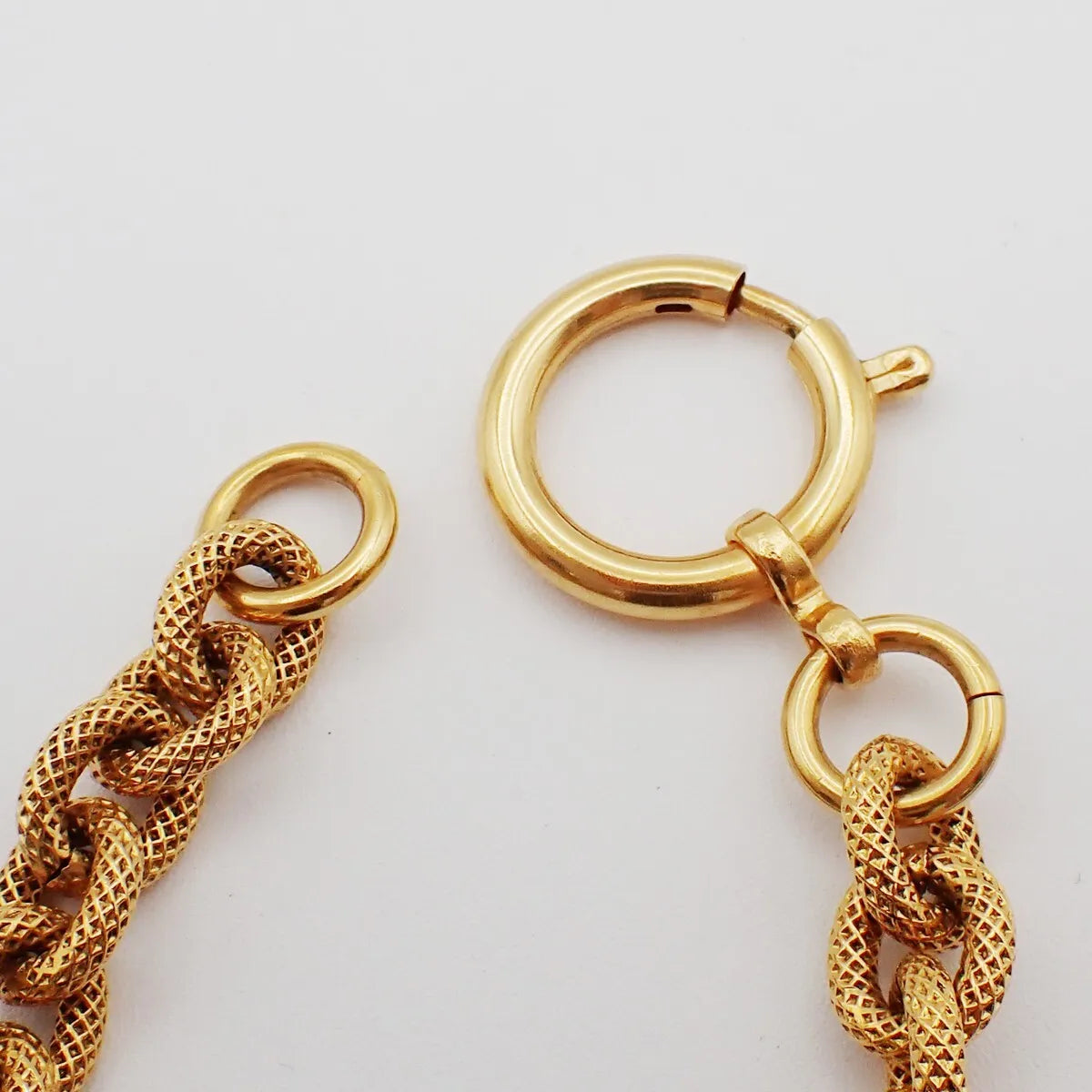 Chanel Vintage CC Logo Chain Charm Pendant Gold-plated, Gold, Gold Plated, Necklace