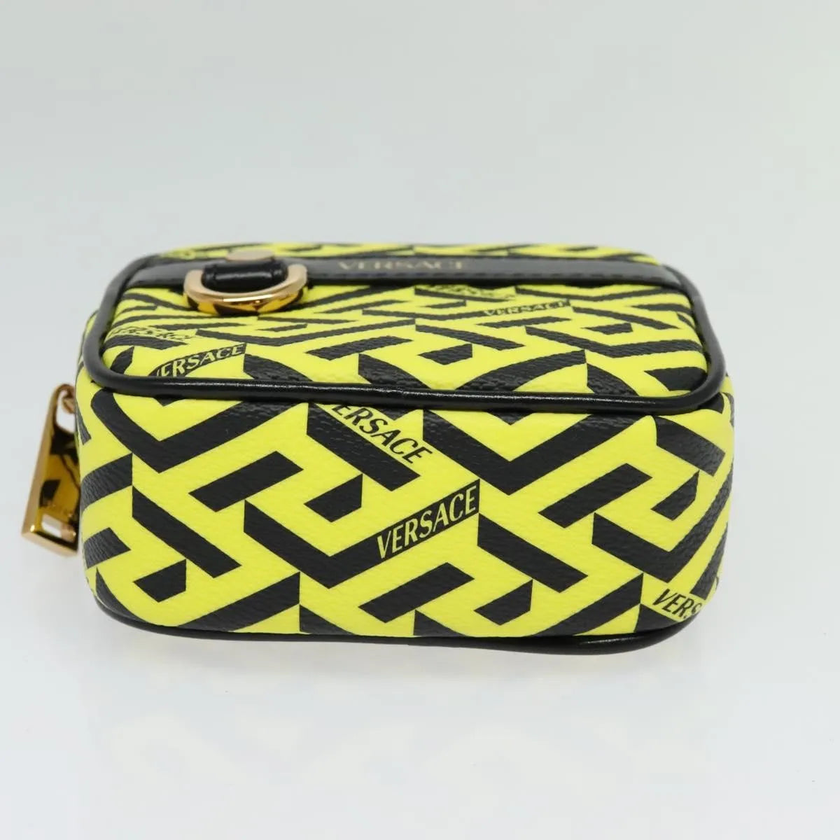 Versace Vintage Clutch Leather, Yellow, PVC, Clutch