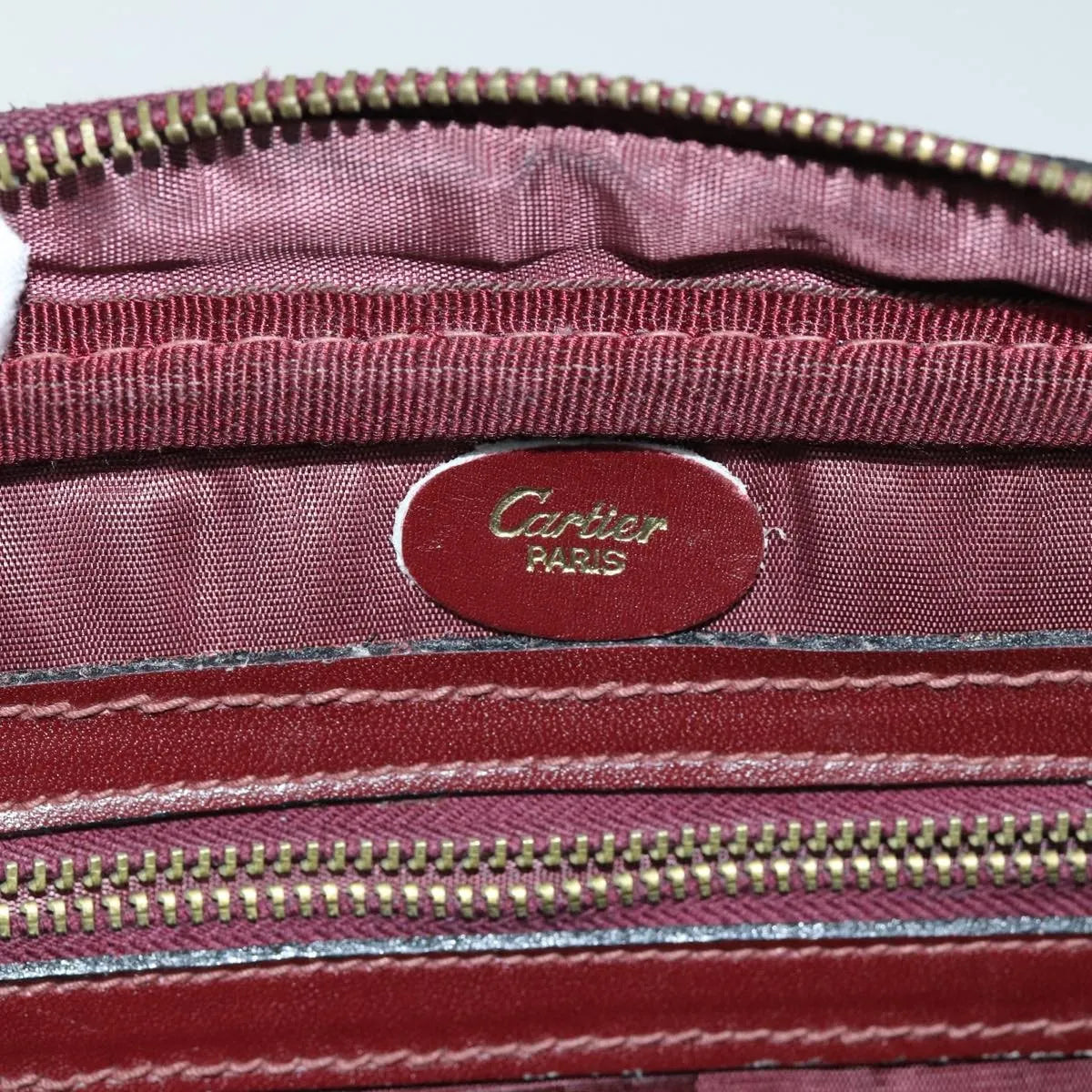 cartier Vintage must de Cartier Suede, Burgundy, Suede, Shoulder Bag