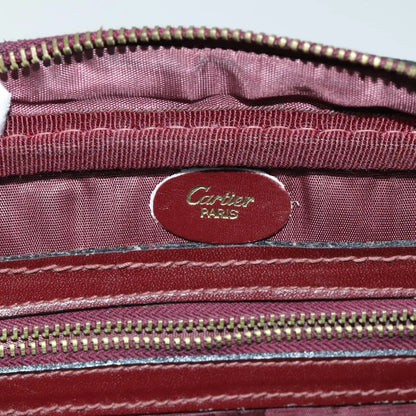 cartier Vintage must de Cartier Suede, Burgundy, Suede, Shoulder Bag