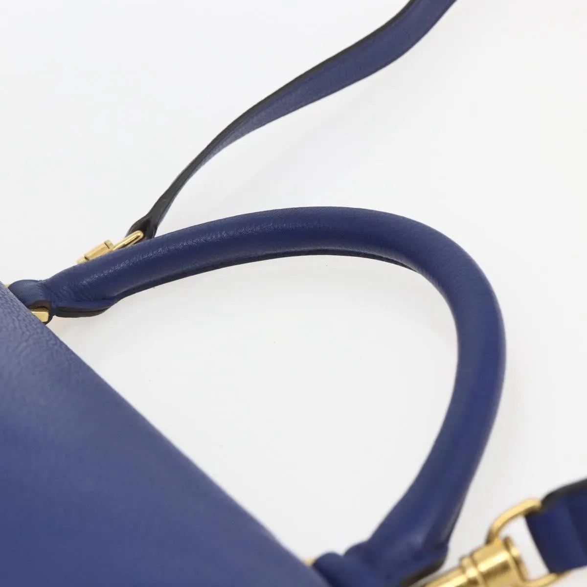 Celine Trapeze Leather, Blue, Leather, Handbag