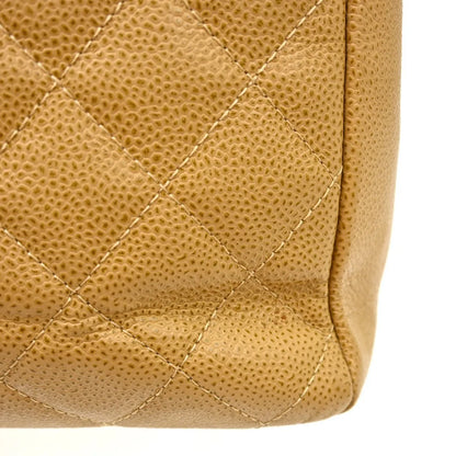 Chanel Grand Shopping Tote Quilted Caviar, Beige, Calfskin, Tote Bag
