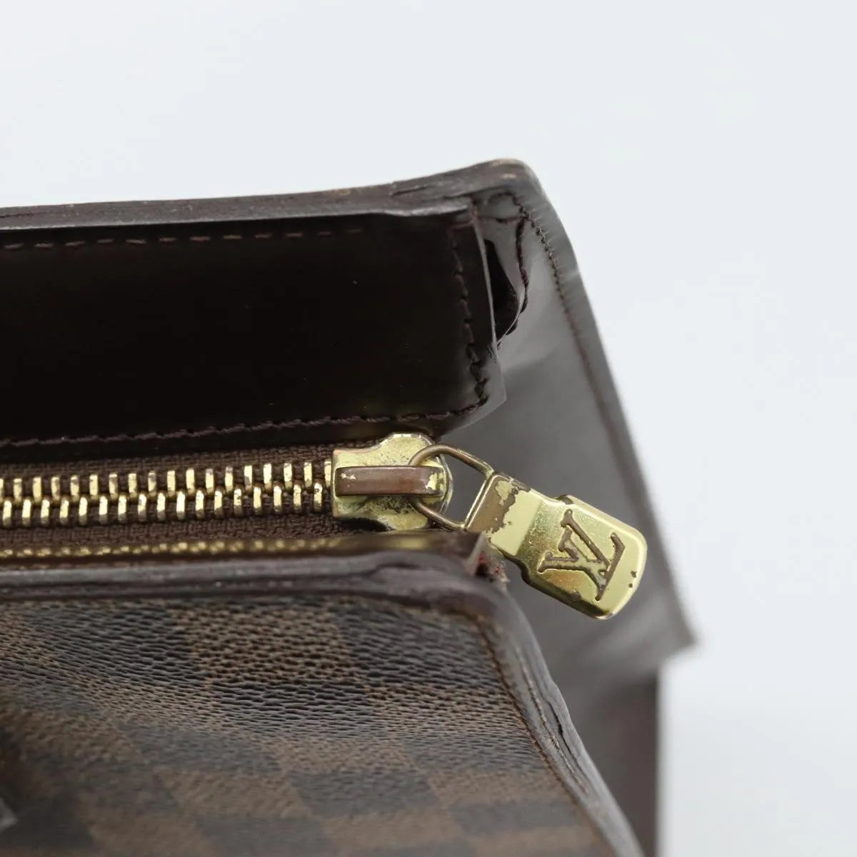 Louis Vuitton Venice Sac Plat Damier, Brown, Canvas, Tote Bag