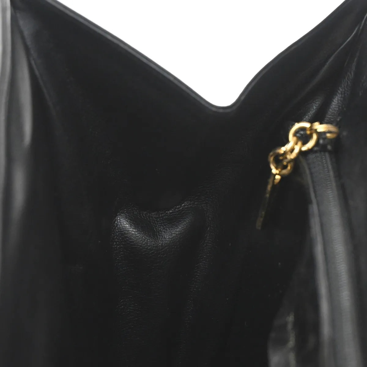 Salvatore Ferragamo Gancini Leather, Black, Leather, Shoulder Bag