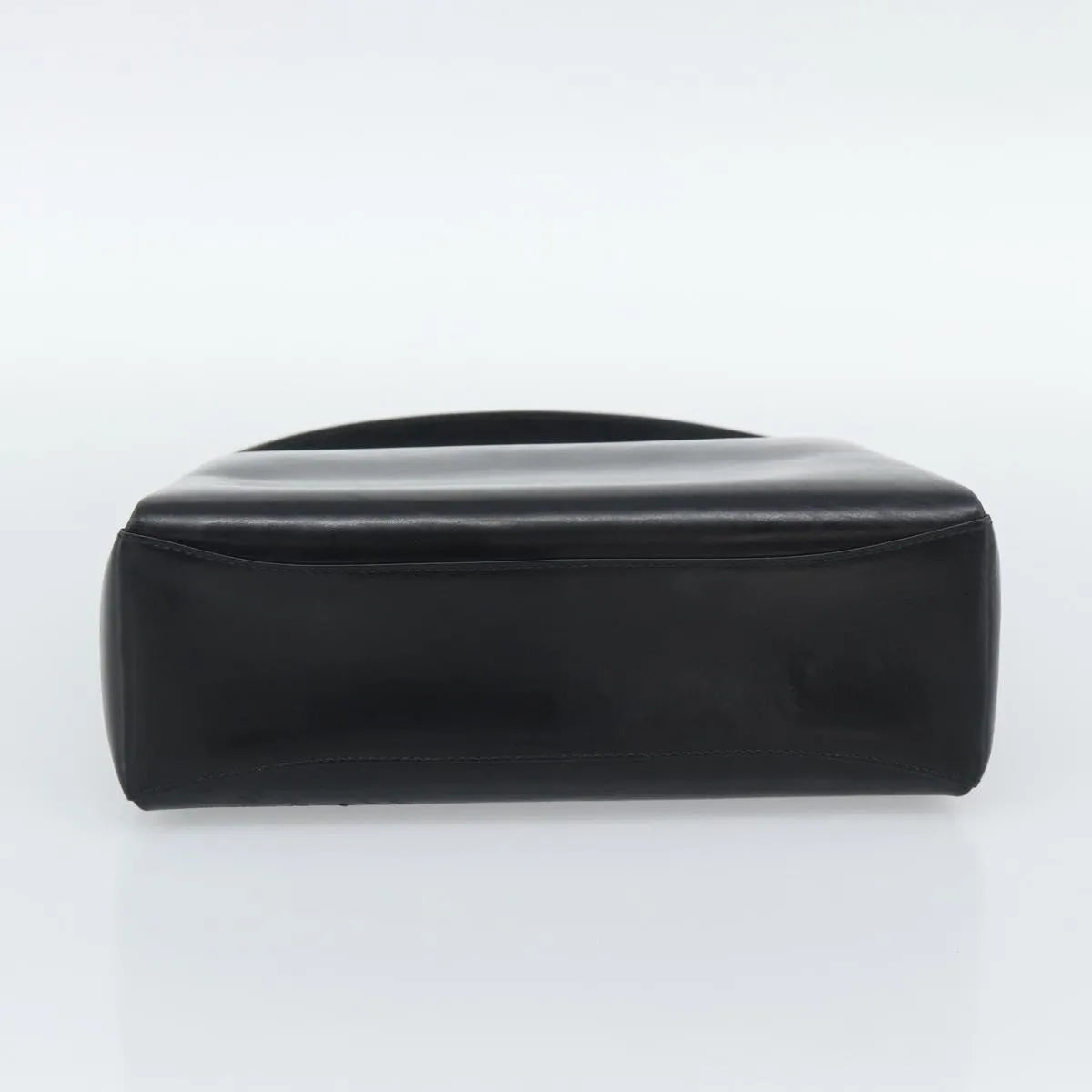 Gucci Vintage Convertible Box Leather, Black, Leather, Handbag