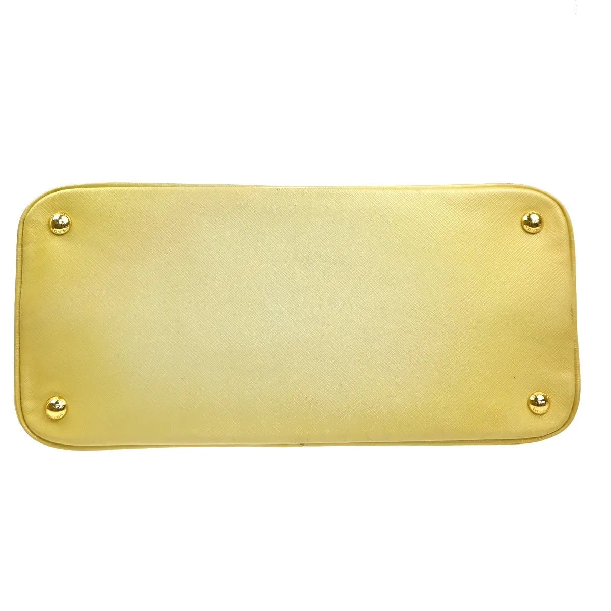 Prada Open Promenade Saffiano Leather, Yellow, Leather, Handbag