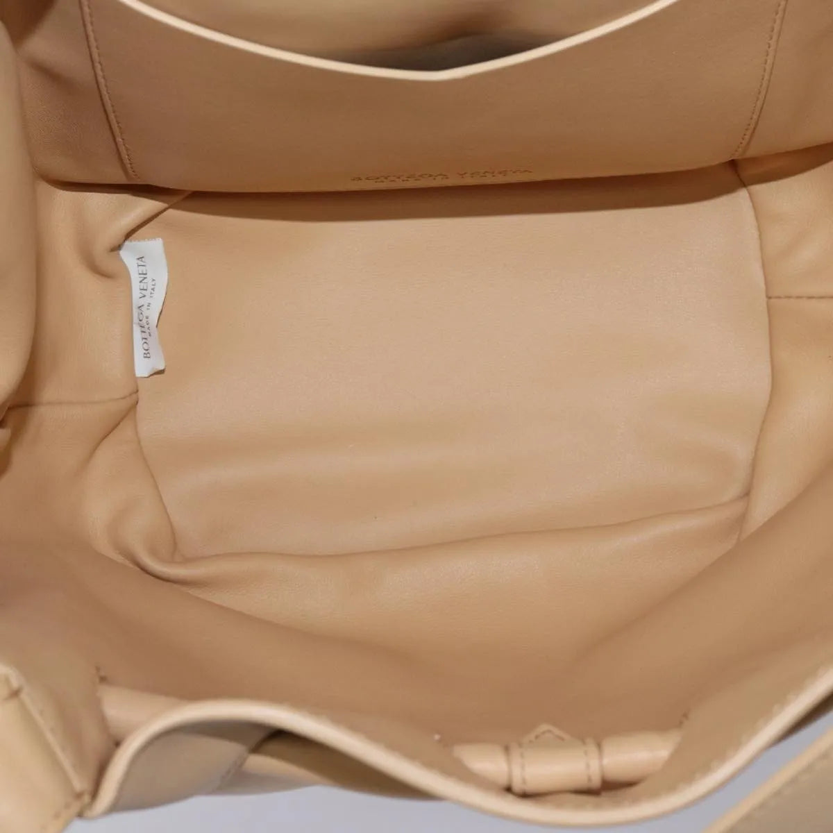 Bottega Veneta Beak Leather, Beige, Leather, Tote Bag