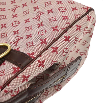 Louis Vuitton Joséphine Mini Lin, Burgundy, Canvas, Handbag