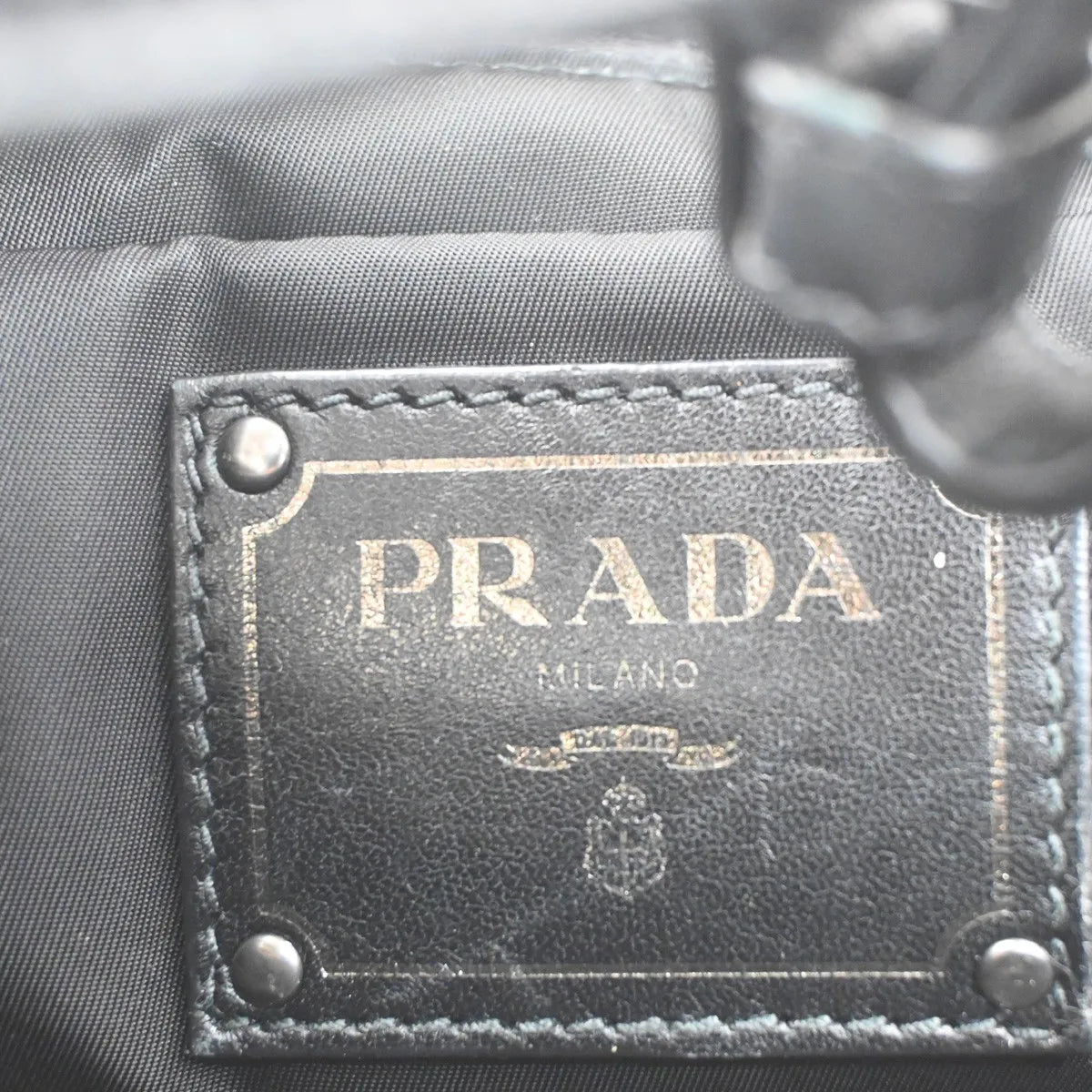 Prada Convertible Double Tote Tessuto, Black, Nylon, Handbag