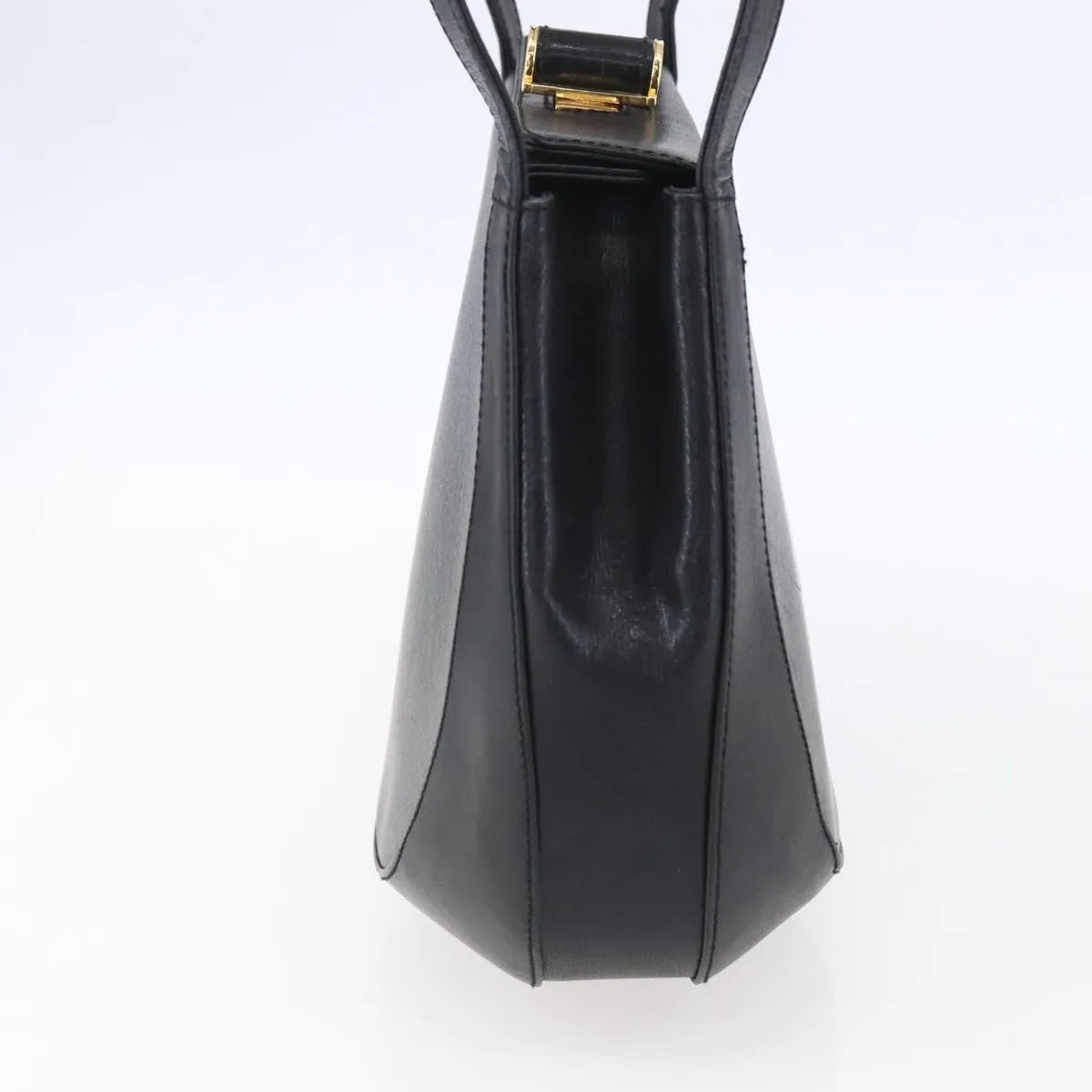 Salvatore Ferragamo Gancini Leather, Black, Leather, Shoulder Bag
