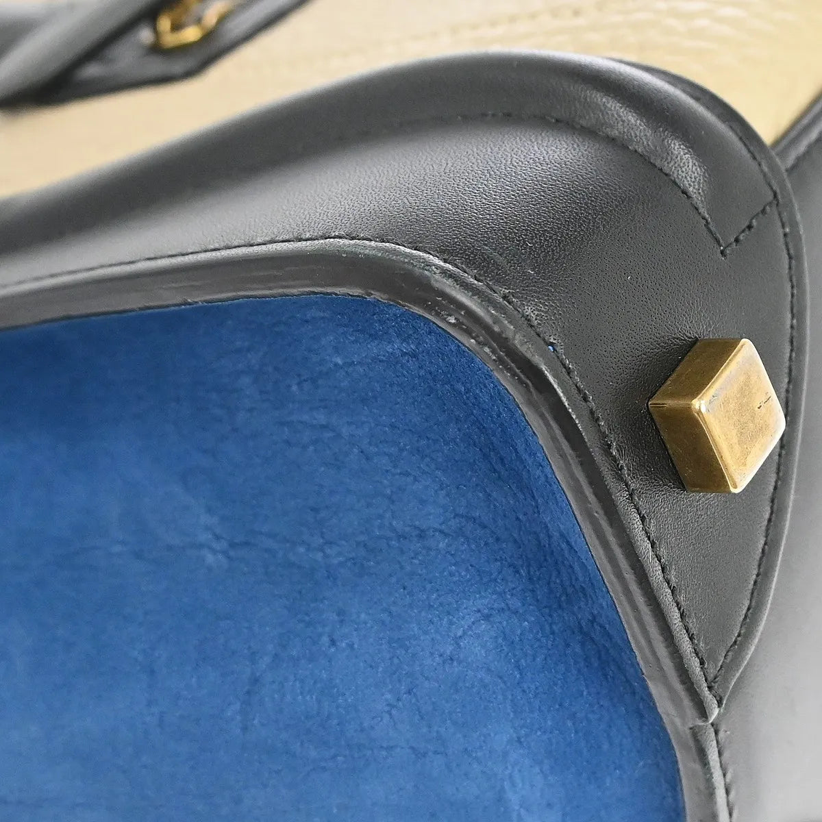 Celine Tricolor Luggage Leather, Multicolour, Leather, Tote Bag