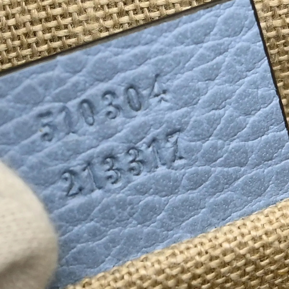 Gucci Interlocking Leather, Blue, Leather, Shoulder Bag