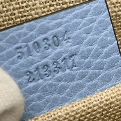 Gucci Interlocking Leather, Blue, Leather, Shoulder Bag