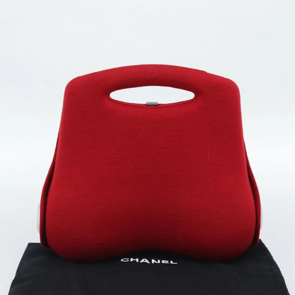 Chanel Vintage Millennium Waist Tweed, Red, Cotton, Handbag