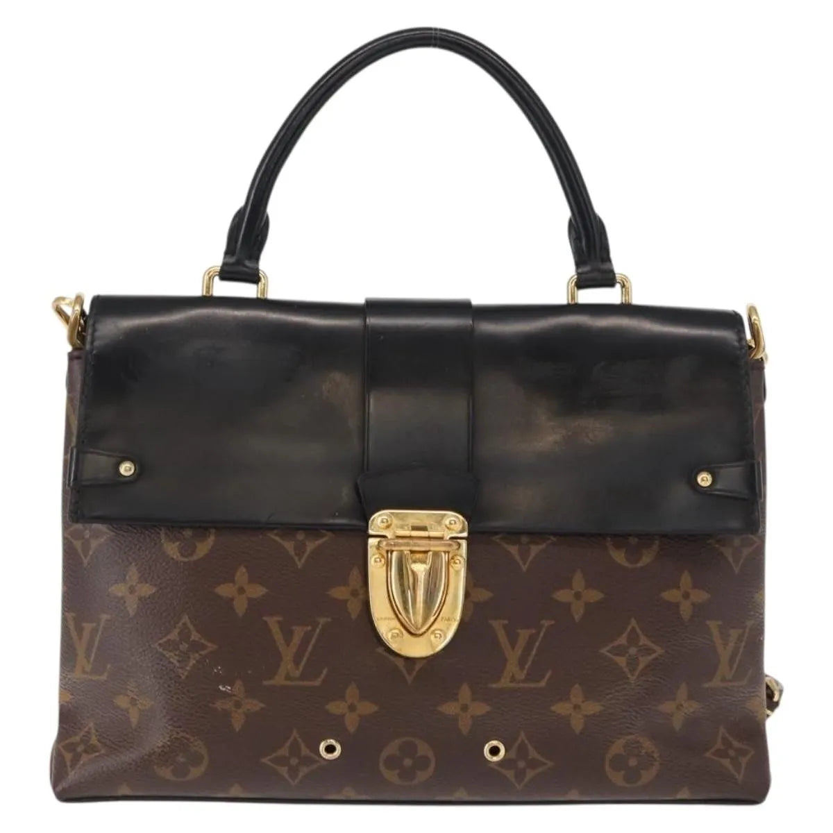 Louis Vuitton One Handle Flap Monogram Canvas and Leather, Brown, Canvas, Handbag