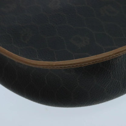 Christian Dior Vintage Honeycomb Flap Canvas and Leather, Black, PVC, Shoulder Bag