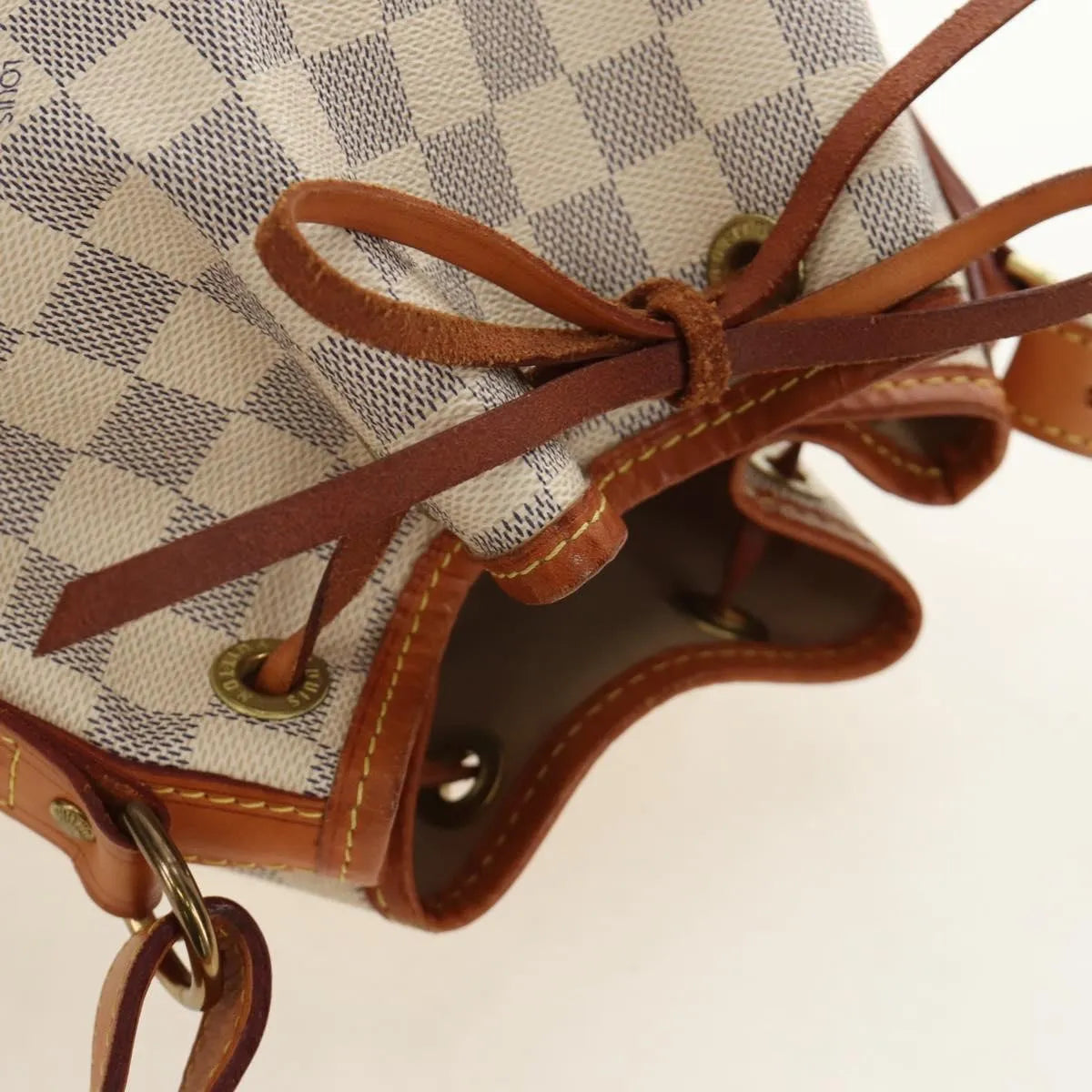 Louis Vuitton Noe Damier, White, Canvas, Shoulder Bag