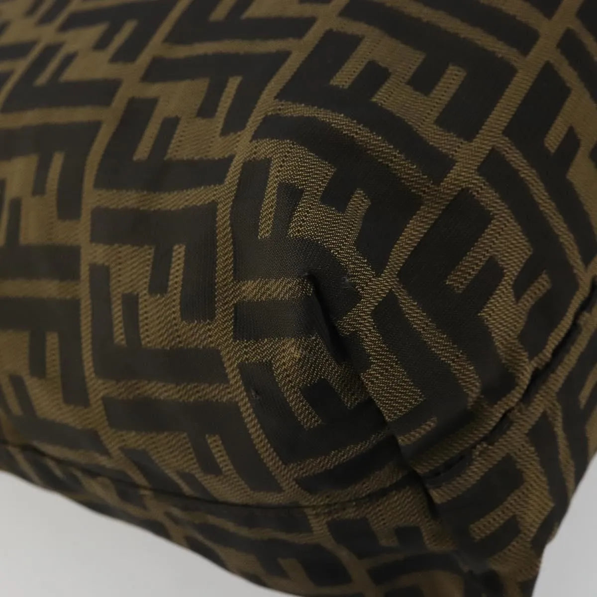 Fendi Zucca Tote Canvas, Black, Canvas, Handbag
