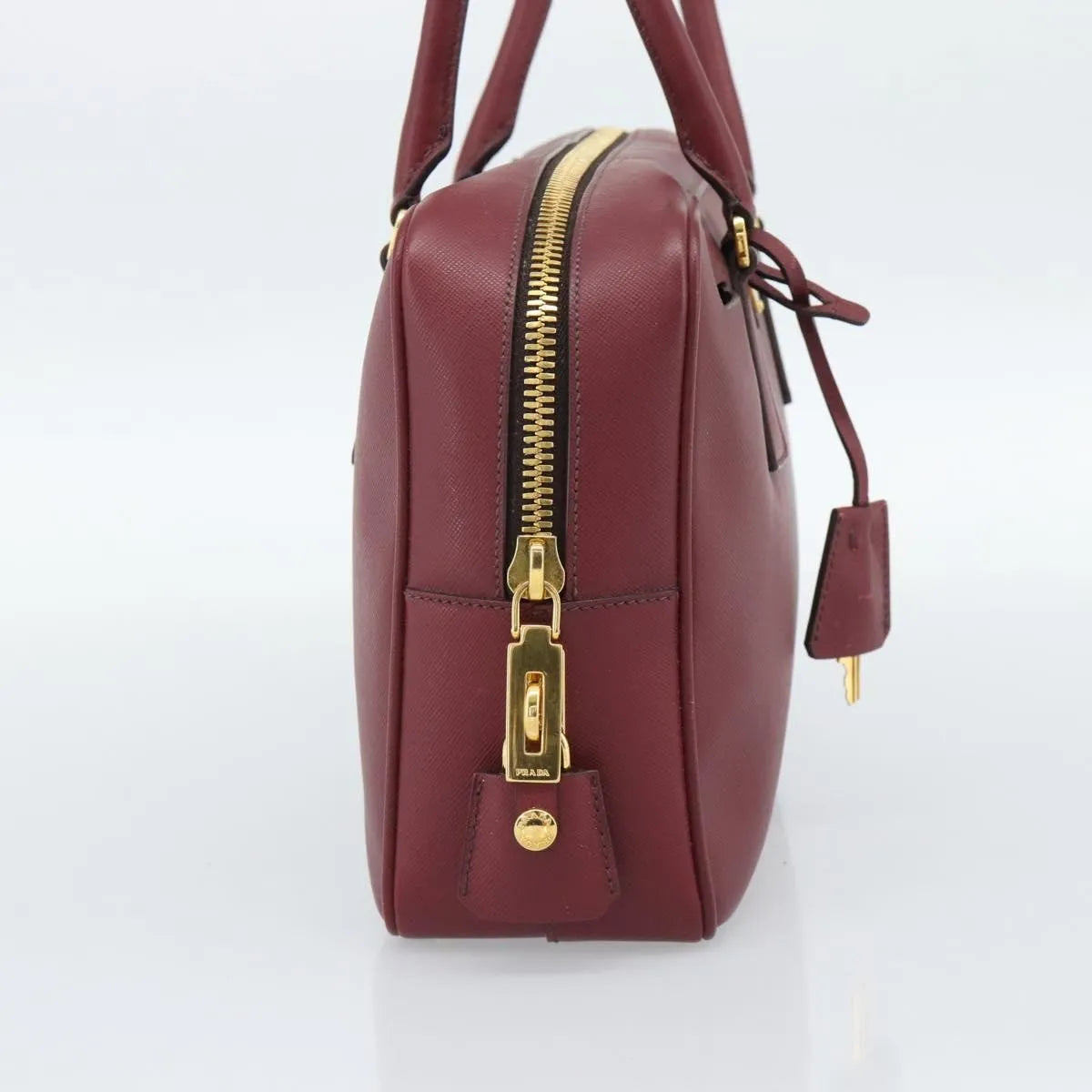 Prada Bauletto Saffiano Leather, Red, Leather, Handbag