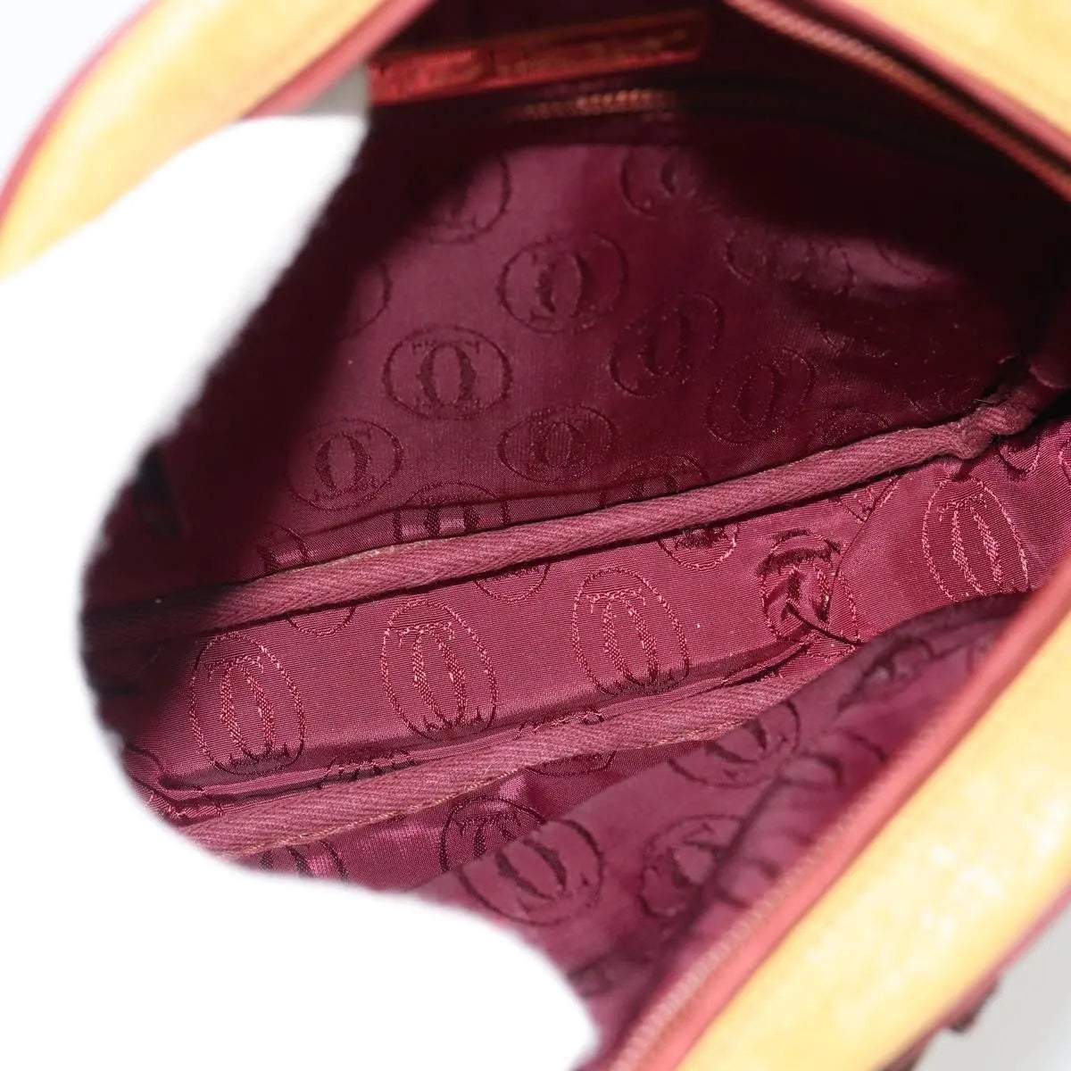 cartier Tasseled Must de Cartier Leather, Yellow, Leather, Shoulder Bag