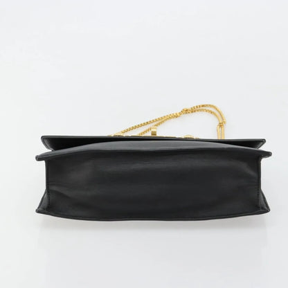 Versace Medusa Flap Chain Leather, Black, Leather, Shoulder Bag