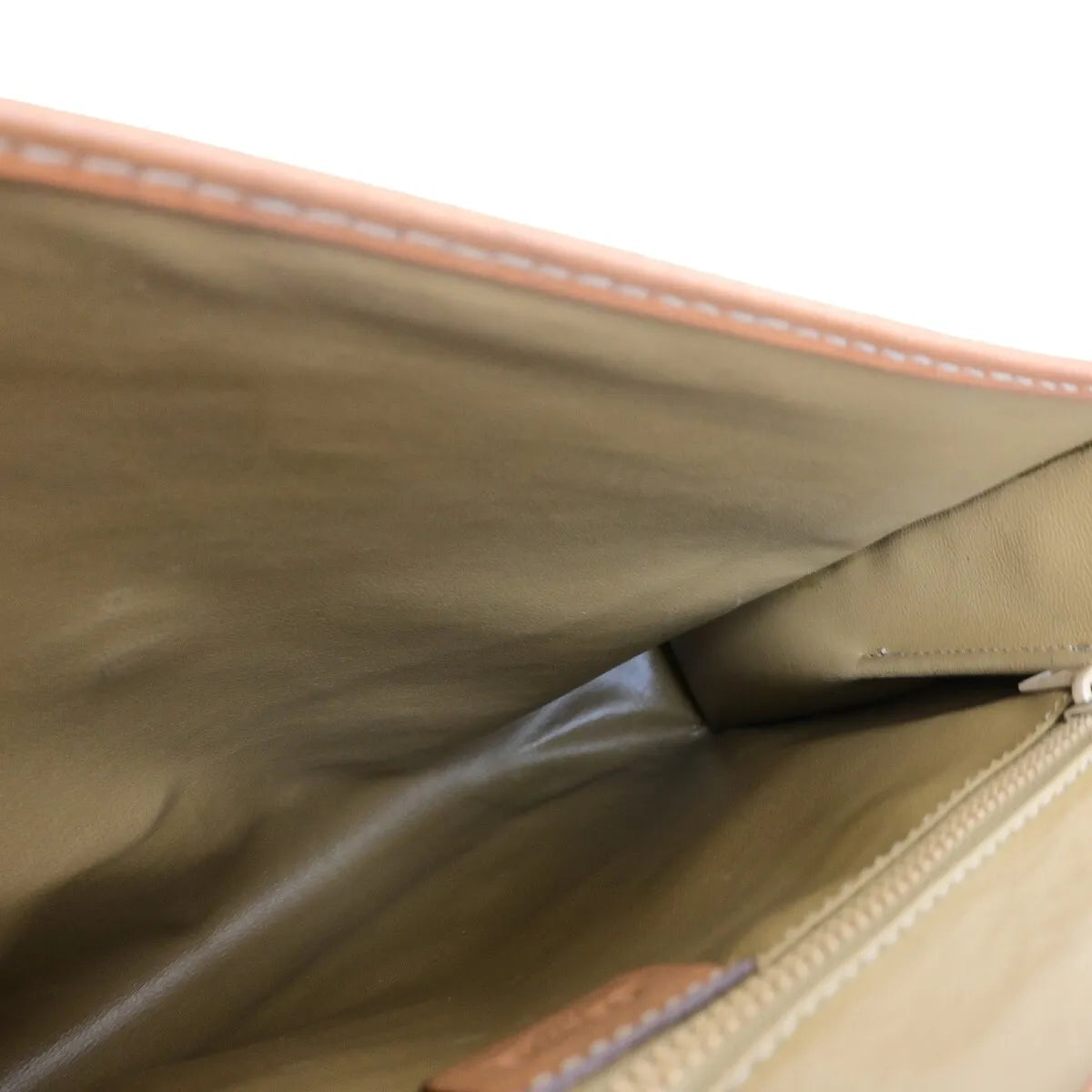 Celine Vintage Macadam Canvas and Leather, Brown, Canvas, Shoulder Bag