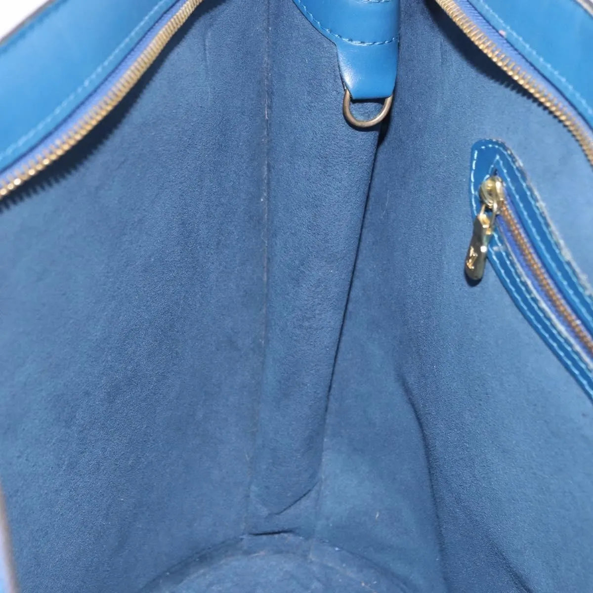 Louis Vuitton Saint Jacques Epi, Blue, Leather, Shoulder Bag