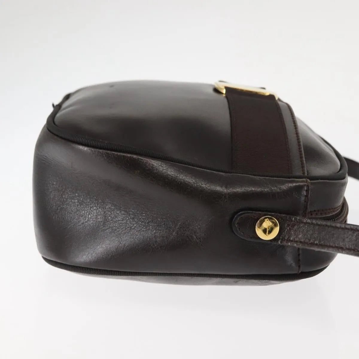 Salvatore Ferragamo Vara Bow camera Leather, Brown, Leather, Shoulder Bag